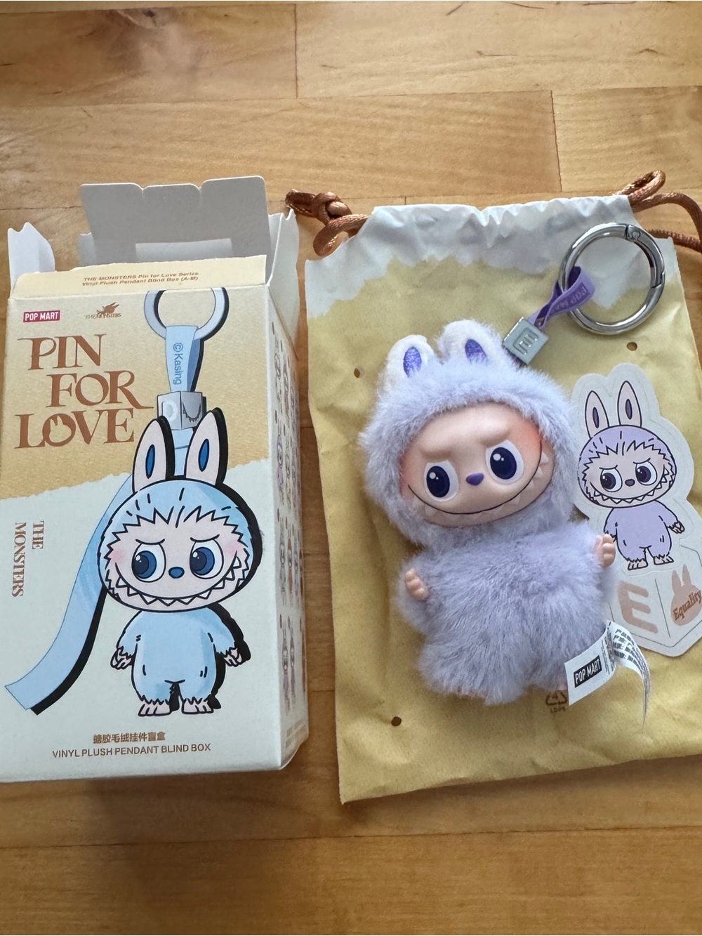 AUTHENTIC The Monster Labubu Pin for Love Series | Letter E